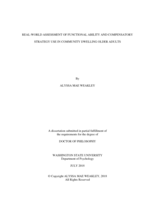 REAL-WORLD ASSESSMENT OF FUNCTIONAL ABILITY AND COMPENSATORY STRATEGY USE IN COMMUNITY DWELLING OLDER ADULTS