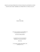 MOLECULAR CHARACTERIZATION OF THE LOW MOLECULAR WEIGHT GLUTENIN SUBUNIT GENE FAMILY MEMBERS AND THEIR EFFECT ON WHEAT QUALITY