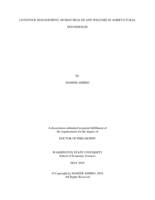 Livestock Management, Human Health and Welfare in Agricultural Households