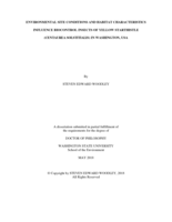Environmental site conditions and habitat characteristics influence biocontrol insects of yellow starthistle (Centaurea solstitialis) in Washington, USA