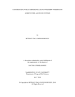 CONSTRUCTING WHEAT DIFFERENTIATION IN WESTERN WASHINGTON AGRICULTURE AND FOOD SYSTEMS