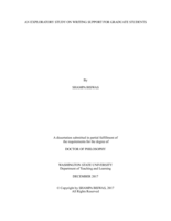 AN EXPLORATORY STUDY ON WRITING SUPPORT FOR GRADUATE STUDENTS