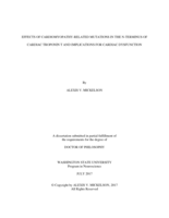 EFFECTS OF CARDIOMYOPATHY-RELATED MUTATIONS IN THE N-TERMINUS OF CARDIAC TROPONIN T AND IMPLICATIONS FOR CARDIAC DYSFUNCTION