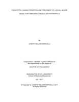 PHENOTYPIC CHARACTERIZATION AND TREATMENT OF A NOVEL MOUSE  MODEL FOR LIMB-GIRDLE MUSCULAR DYSTROPHY 2i