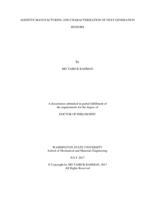 ADDITIVE MANUFACTURING AND CHARACTERIZATION OF NEXT GENERATION SENSORS