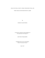 ESSAYS ON FISCAL POLICY, PUBLIC INFRASTRUCTURE, AND  PUBLIC R&D AND HETEROGENEOUS LABOR