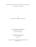 SOCIO-ECONOMIC DEVELOPMENT AND INFORMATION TECHNOLOGY: A COUNTRY LEVEL ANALYSIS