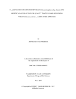 CLASSIFICATION OF SOFT DURUM WHEAT (Triticum turgidum subsp. durum) AND GENETIC ANALYSIS OF END-USE QUALITY TRAITS IN HARD RED SPRING WHEAT (Triticum aestivum L.) USING A GBS APPROACH