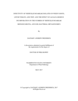 INFECTIVITY OF VERTICILLIUM DAHLIAE ISOLATES ON WEEDY HOSTS, LITCHI TOMATO, AND TEFF, AND THE EFFECT OF ALFALFA RESIDUE INCORPORATION ON THE NUMBER OF VERTICILLIUM DAHLIAE MICROSCLEROTIA, AND SOIL BACTERIAL METAGENOMICS