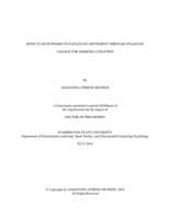 Effects of Hypnosis to Facilitate Movement through Stages of Change for Smoking Cessation