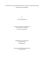 RETROVIRAL VECTOR MUTAGENESIS SCREENS TO IDENTIFY CANCER DRIVER GENES AND PROGNOSTIC BIOMARKERS
