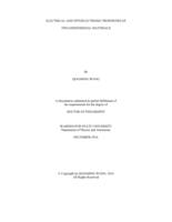 Electrical and Optoelectronic Properties of Two-Dimensional Materials