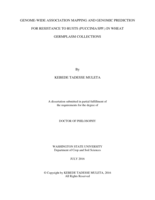 GENOME-WIDE ASSOCIATION MAPPING AND GENOMIC PREDICTION FOR RESISTANCE TO RUSTS (PUCCINIA SPP.) IN WHEAT GERMPLASM COLLECTIONS