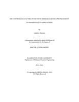 THE CONTROLLING FACTORS INVOLVED IN BIOMASS AQUEOUS PRETREATMENT: FUNDAMENTALS TO APPLICATIONS