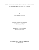 EFFECTS OF HUMAN-ANIMAL INTERACTION ON LIFE SKILLS AND WELL-BEING OF YOUTH IN PROGRAMS FOCUSED ON DOG ACTIVITIES