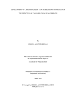 Development of a breathalyzer-ion mobility spectrometer for the detection of cannabis from human breath