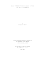 Essays on the Economics of Disease Control and Child Malnutrition