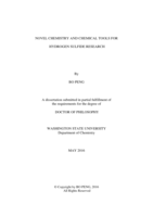 NOVEL CHEMISTRY AND CHEMICAL TOOLS FOR HYDROGEN SULFIDE RESEARCH