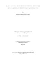 LIGAND AND MATERIAL DESIGN FOR THE RECOVERY OF TRANSITION METALS (RHODIUM, RHENIUM AND TECHNETIUM) FROM AQUEOUS SOLUTIONS