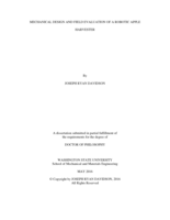 Mechanical Design and Field Evaluation of a Robotic Apple Harvester