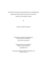 The Identification and Characterization of a Genome-Wide Significant Region Associated with Erythrocyte Phenotypes in Domestic Sheep