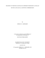 THE EFFECT OF WRITTEN SCAFFOLDS ON DIFFERENT PROFICIENCY LEVELS OF SECOND LANGUAGE (L2) LISTENING COMPREHENSION