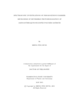Spectroscopic investigations of inhomogeneous barrier mechanisms of reversible photodegradation of aminoanthraquinone-doped polymer matrices