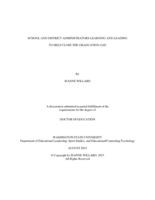 School and District Administrators Learning and Leading to Help Close the Graduation Gap