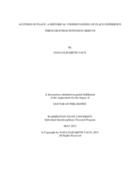 An Ethos of Place: A Historical Understanding of Place Experience through Ethos-Intensive Objects