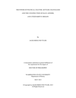 The Power of Political Chatter: Settler Colonialism and the Construction of Race, Gender, and Citizenship in Oregon