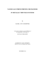 NANOSCALE STRENGTHENING MECHANISMS IN METALLIC THIN FILM SYSTEMS