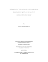 Determinants of Tax Compliance: A Multi-Dimensional Examination of Equity and the Impact of System Justification Theory