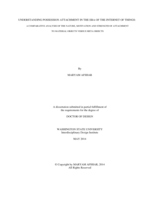 UNDERSTANDING POSSESSION ATTACHMENT IN THE ERA OF THE INTERNET OF THINGS: A COMPARATIVE ANALYSIS OF THE NATURE, MOTIVATION AND STRENGTH OF ATTACHMENT TO MATERIAL OBJECTS VERSUS META OBJECTS