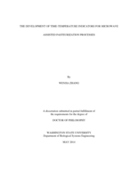 THE DEVELOPMENT OF TIME-TEMPERATURE INDICATORS FOR MICROWAVE ASSISTED PASTEURIZATION PROCESSES