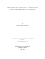 CHEMICAL AND PHYSICAL TRANSFORMATIONS OF SIMPLE MOLECULAR SYSTEMS UNDER EXTREME PRESSURES AND TEMPERATURES
