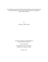 Quantifying quality of child care: Supporting Latino childcare providers through adult education and early childhood education training