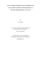 NOVEL SCHEMES FOR PRODUCTION OF BIODIESEL AND VALUE-ADDED CO-PRODUCTS FROM MICROALGAL OIL USING HETEROGENEOUS CATALYSTS