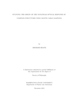 STUDYING THE ORIGIN OF THE NONLINEAR OPTICAL RESPONSE OF COMPLEX STRUCTURES USING MONTE CARLO SAMPLING