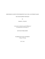 Empowering Patients with Persistent Pain Using an Internet-based Self-management Program