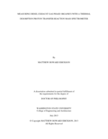 Measuring Diesel Exhaust Gas Phase Organics with a Thermal Desorption Proton Transfer Reaction Mass Spectrometer