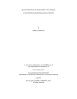 QUALITATIVE STUDY OF HIGH SCHOOL TITLE IX ISSUES IN SOUTHWEST WASHINGTON SCHOOL DISTRICTS