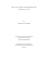 RURAL COUNTY FINANCE: USER FEE IMPLEMENTATION AND RELIANCE, 1977-2002