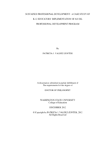 SUSTAINED PROFESSIONAL DEVELOPMENT: A CASE STUDY OF K-12 EDUCATORS' IMPLEMENTATION OF AN ESL PROFESSIONAL DEVELOPMENT PROGRAM