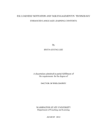 ESL learners' motivation and task engagement in technology enhanced language learning contexts