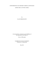 ETHNOMEDICINE AND CHILDREN'S MEDICAL KNOWLEDGE AMONG THE GA OF WEST AFRICA