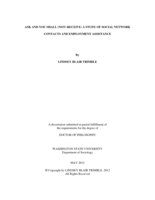 ASK AND YOU SHALL (NOT) RECEIVE: A STUDY OF SOCIAL NETWORK CONTACTS AND EMPLOYMENT ASSISTANCE