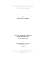 Transitioning Adult Education Students into Community College