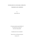 INVESTIGATION OF A SUSTAINABLE ALTERNATIVE: WOOD BIO-PLASTIC COMPOSITES