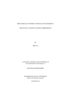 Behavioral Economics of Retail Food Markets: Discounts, Coupons and Healthier Menus