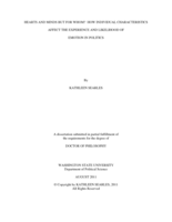 HEARTS AND MINDS BUT FOR WHOM?: HOW INDIVIDUAL CHARACTERISTICS AFFECT THE EXPERIENCE AND LIKELIHOOD OF EMOTION IN POLITICS